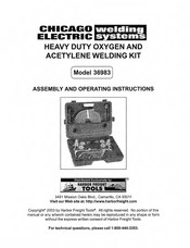 Chicago Electric 36983 Assembly And Operating Instructions Manual
