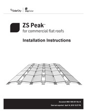 SolarCity ZepSolar ZS Peak Installation Instructions Manual