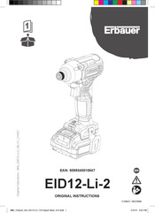 Erbauer EID12-Li-2 Original Instructions Manual