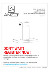 Anzzi 191042077867 Installation & Operation Manual