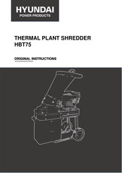 Hyundai power products HBT75 Original Instructions Manual
