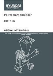 Hyundai power products HBT196 Original Instructions Manual