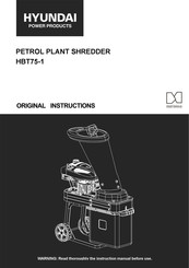 Hyundai power products HBT75-1 Original Instructions Manual