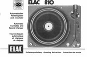 ELAC 810 Operating Instructions Manual