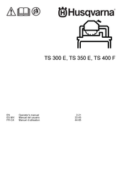 Husqvarna TS 350 E 400V Operator's Manual