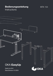 Oka EasyUp DeskLine EHV MTA 154 Instructions Manual