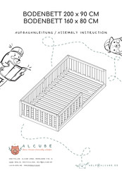 ALCUBE BODENBETT 160 x 80 CM Assembly Instruction Manual