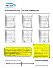 Freedom Showers APX6036BFK3L Installation Instructions Manual