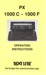 Text Lite PX 1000 C Operating Instructions Manual