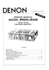 Denon PMA-540 Service Manual