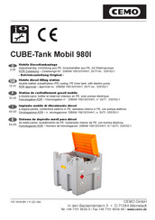 CEMO CUBE-Tank Mobil Operating Instructions Manual