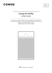 Coway APMS-1020A Manual