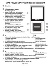 Teac MP-375SD Basic Operation