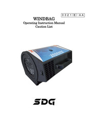 SDG WINDBAG Operating Instructions Manual