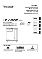 Pioneer LC-V100 Operating Instructions Manual