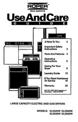 Roper GL3030W Use And Care Manual