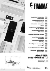 Fiamma 98655Z108 Installation Instructions Manual