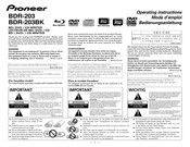 Pioneer BDR-203 Operating Instructions Manual