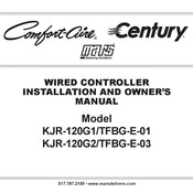 Mars Comfort-Aire Century KJR-120G2 Installation And Owner's Manual