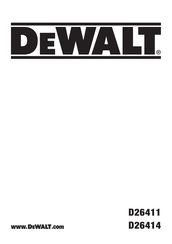 DeWalt D26414-B3 Original Instructions Manual