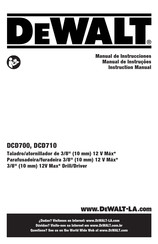 DeWalt DCD700C2-BR Instruction Manual