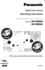 Panasonic NV- DS60A Operating Instructions Manual