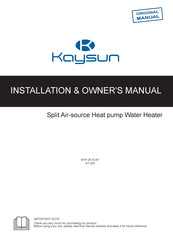 Kaysun KT-200 Installation & Owner's Manual