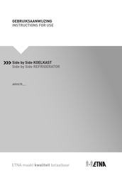 ETNA AKV678 Series Instructions For Use Manual