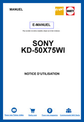 Sony BRAVIA KD50X75WL Manual