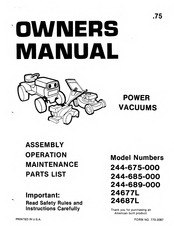 MTD 24687L Owner's Manual