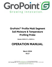 GroPoint 2625-S-T-2 Operation Manual