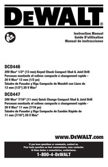 DeWalt DCD447B Instruction Manual