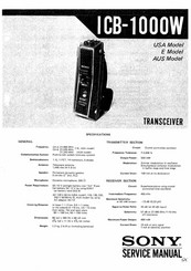 Sony ICB-1000W Service Manual