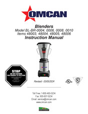 Omcan BL-BR-0006 Instruction Manual