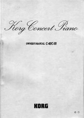 Korg C-45 Owner's Manual