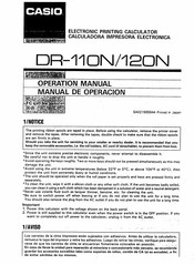 Casio DR-120N Operation Manual
