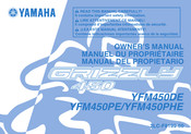 Yamaha YFM450PE 2013 Owner's Manual