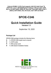 IEI Technology SPCIE-C246 Quick Installation Manual