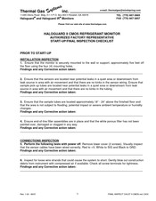 Thermal Gas Systems HALOGUARD II Checklist