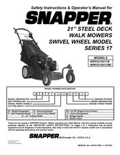 Snapper WRPS216517B Safety Instructions And Operator's Manual