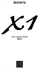 Sony XES-X1 Owner's Manual