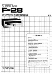 Pioneer F-28 Operating Instructions Manual