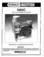 Bostitch N80C Operation And Maintenance Manual
