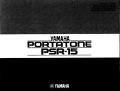 Yamaha PortaTone PSR-15 Manual