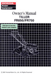 Honda FR650 Owner's Manual