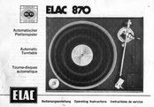 ELAC 870 Operating Instructions Manual