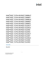 Intel NUC 13 Pro Mini PC NUC13ANKi5 User Manual