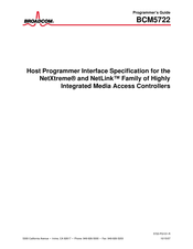 Broadcom BCM5722 Programmer's Manual