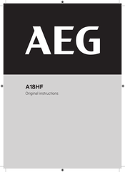 AEG A18HF Original Instructions Manual