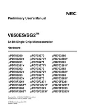 NEC V850ES/SG2 mPD703270Y Preliminary User's Manual